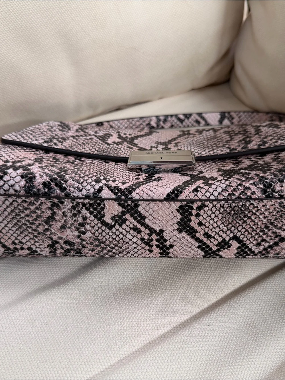 Michael Kors Ludlow Medium Snake-Embossed Leather Shoulder Bag